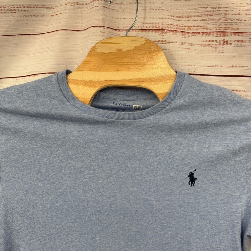 Polo Ralph Lauren Shirt Mens Medium Blue Crew Neck Short Sleeve Pony Logo Casual - Picture 2 of 10